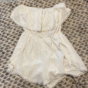 White Bathing Suit coverup romper